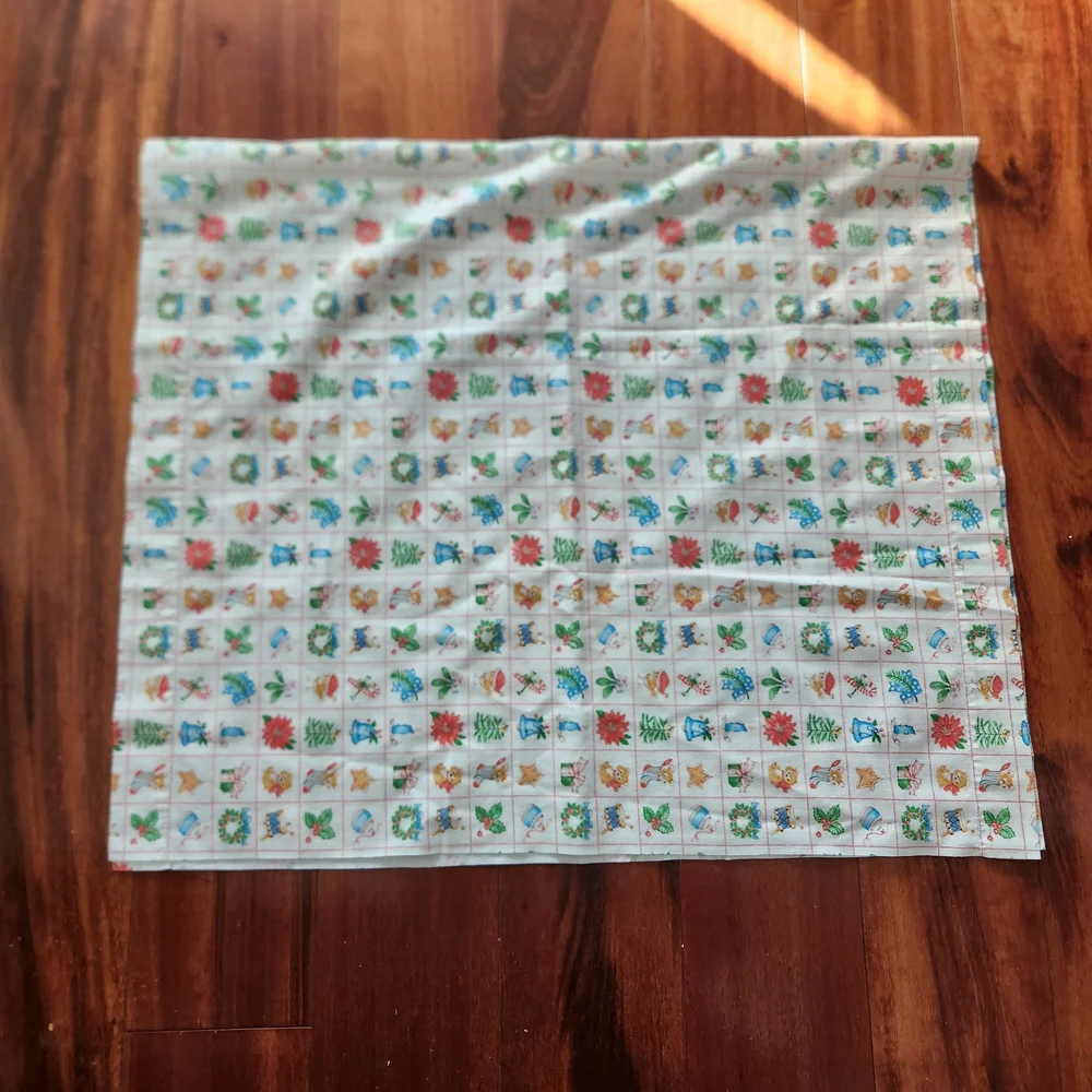 Vintage Christmas Fabric Table Runner